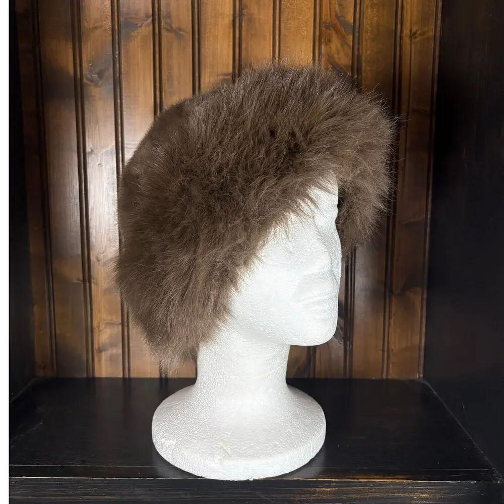 Unbranded- Warm Bucket Hat- Faux Fur- Reversable- OSFM- Medium Brown chic glam